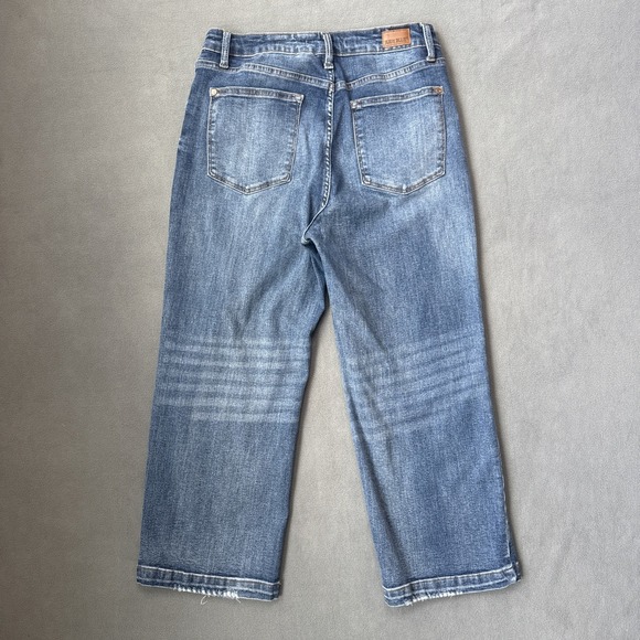 Judy Blue Jeans Womens 11 30 Blue High Rise Wide Leg Crop Vintage Wash JB88592 - Picture 2 of 11